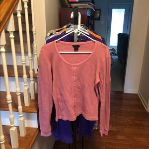 Moda International L/S Tee In Pink Size S
